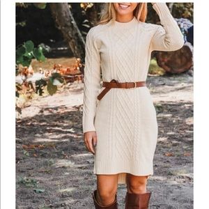 Kiel James Patrick NWT sweater dress, cream XL